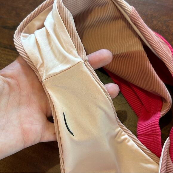 Beach Riot Alexis Bikini Swim Bottom Rouge Colorblock Ribbed Pink Ombre NWOT S - Picture 5 of 5